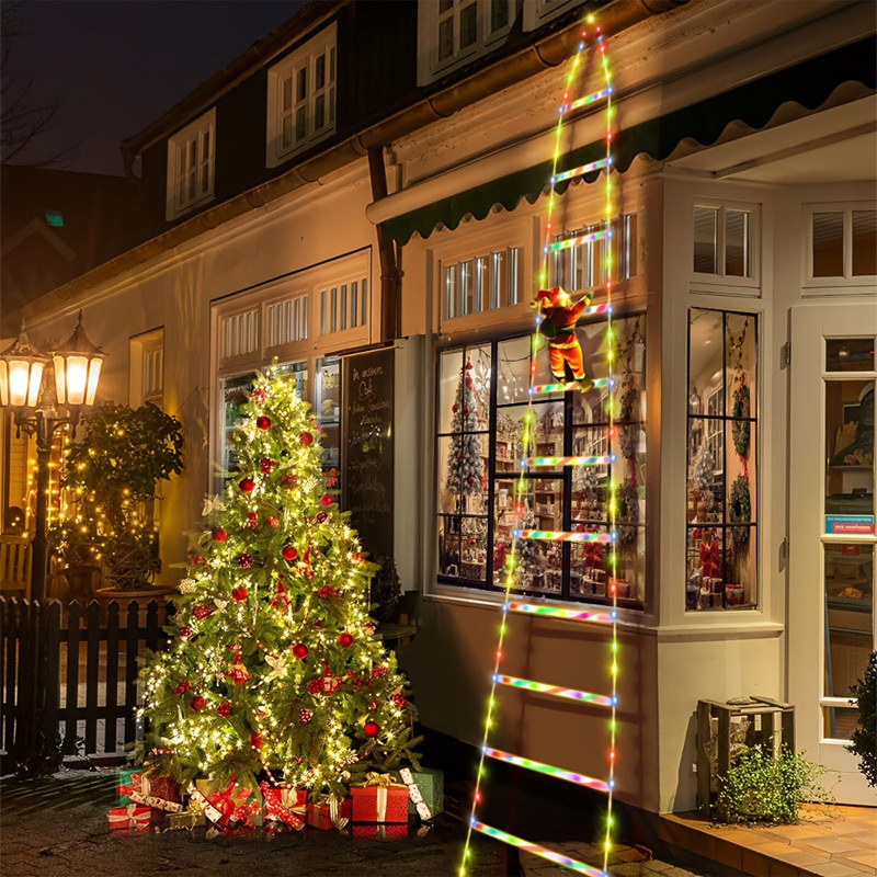 LED Santa Claus Ladder Lights