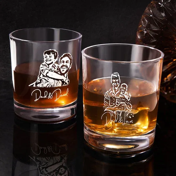 Personalized whiskey glass