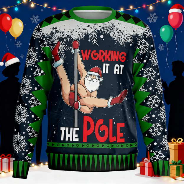 Funny Santa Claus print sweatshirt