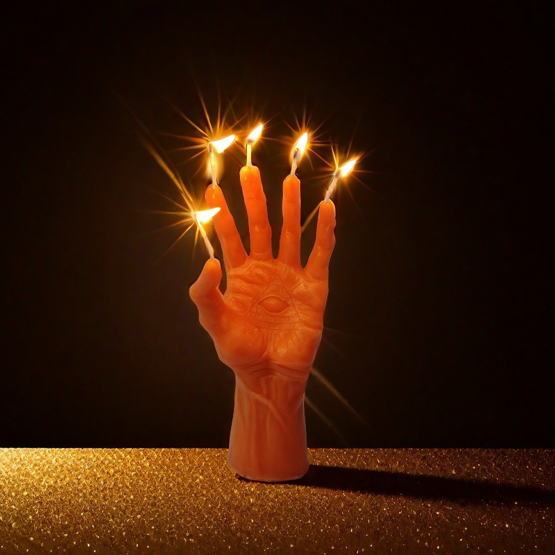 Burning finger candle props decoration