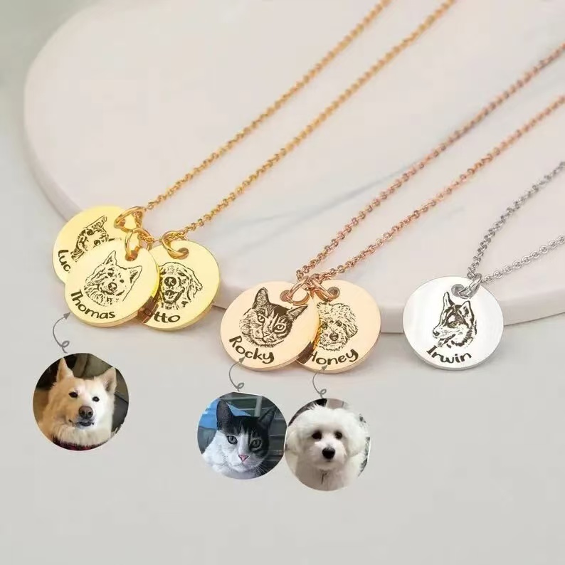 Custom Pet Portrait Necklace