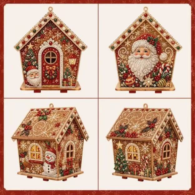 Wooden Pearl Christmas House