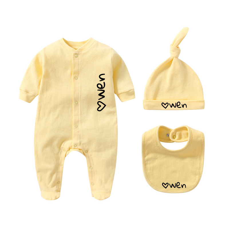 Customized baby cotton bodysuit set