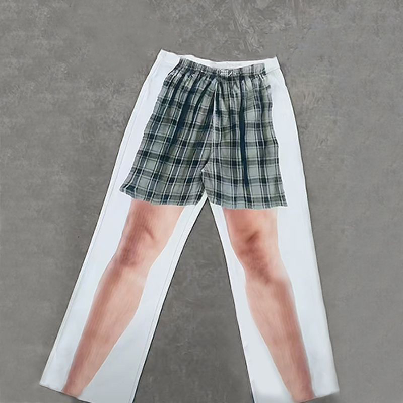 Fake two-piece sports pants