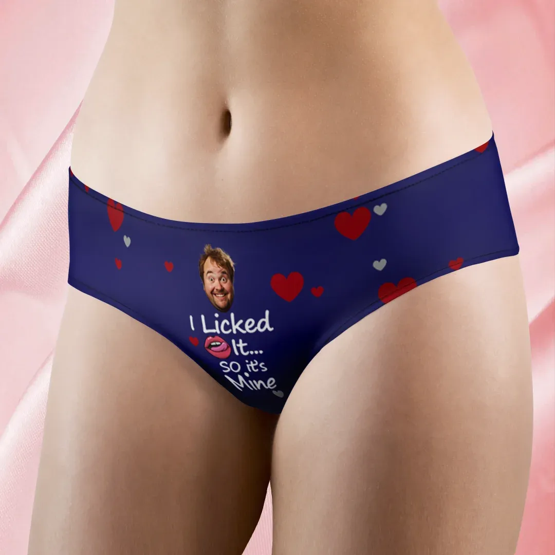 Custom Face Women's Panties I Licked It Style Underwear, Birthday Gifts for Wife and Girlfriend
