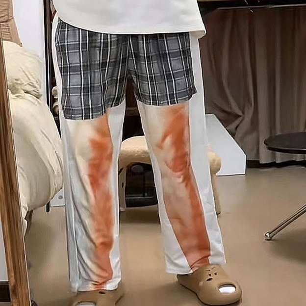 Fake two-piece sports pants