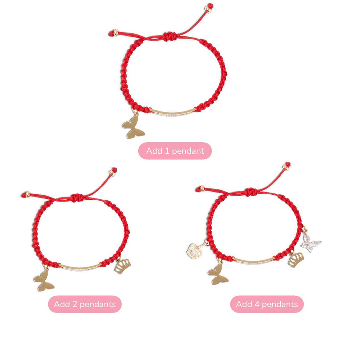 Personalized Hand-Woven Cord Children's Identity Bracelet