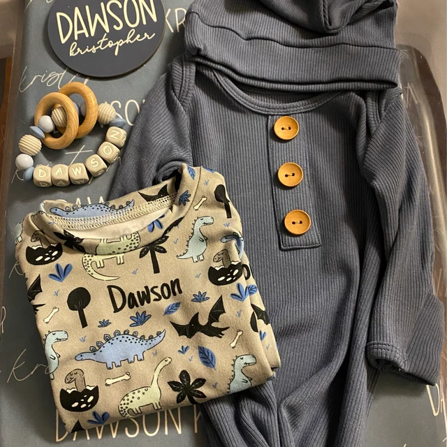 Personalized Baby Pacifier Clip & Rattle Ring