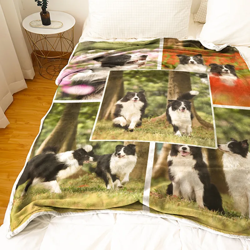 Gift Customized Photo Blanket Personalized Collage Photo Blanket Album Blanket