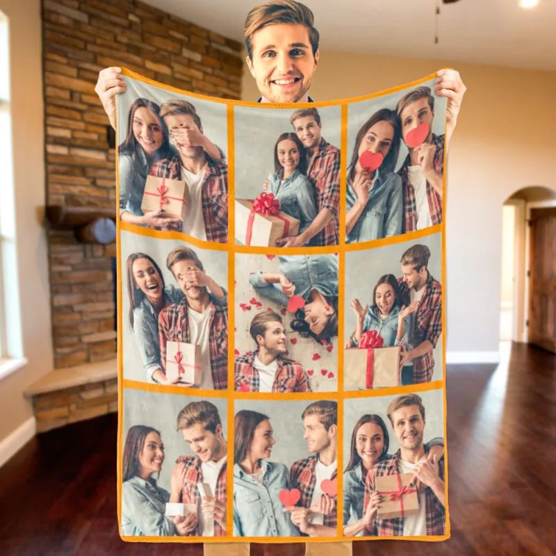 Gift Customized Photo Blanket Personalized Collage Photo Blanket Album