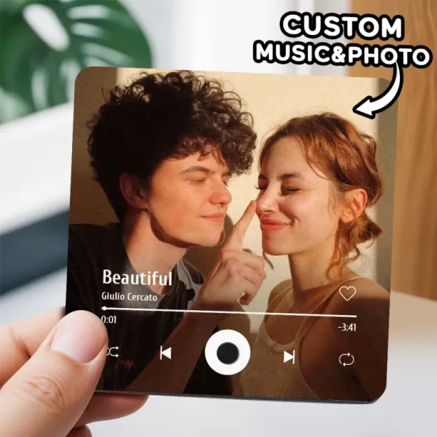 Customized Music Fridge Magnet Personalized Photo Fridge Magnet Can Play Songs and Adjust Volume