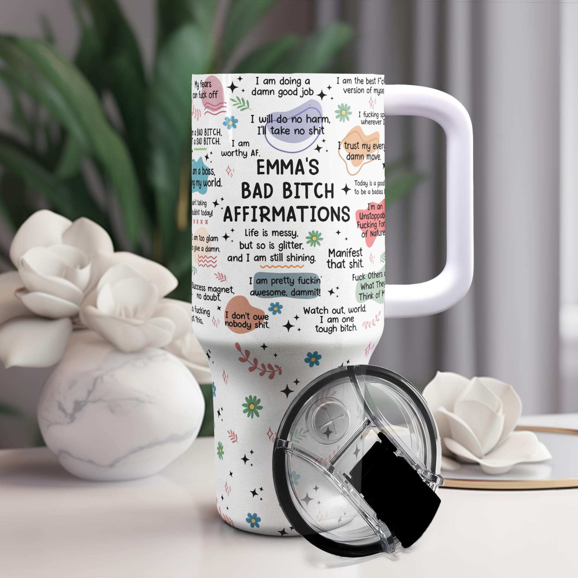 Funny Gift for Friends - Personalized Mug with Straw