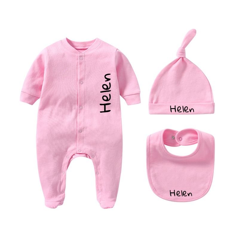 Customized baby cotton bodysuit set