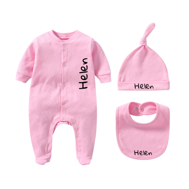 Customized baby cotton bodysuit set