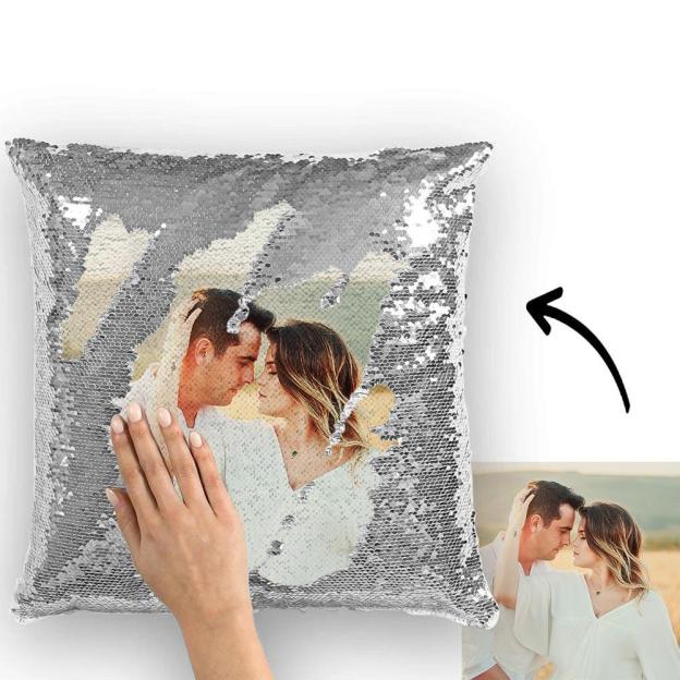 Magic Sequin Pillow - Customize with your photo