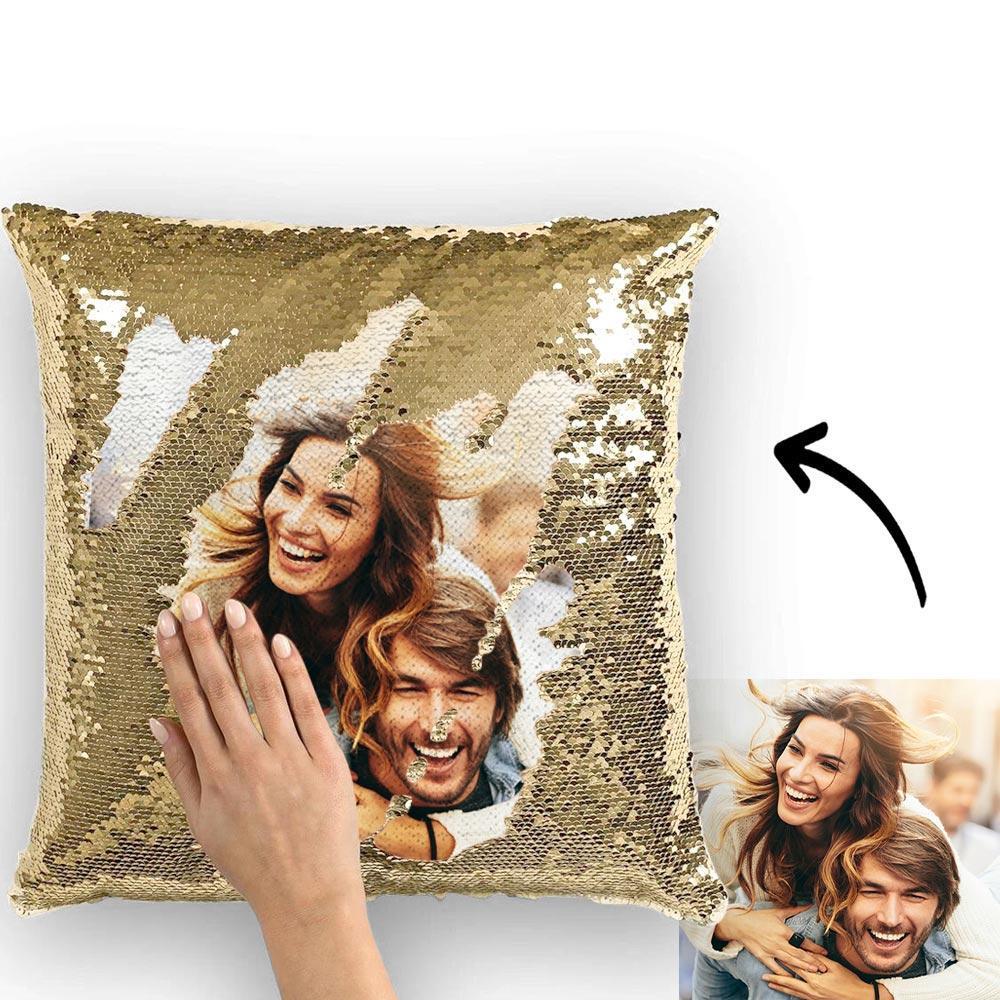 Magic Sequin Pillow - Customize with your photo