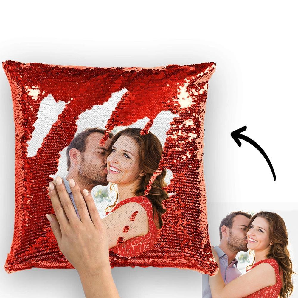 Magic Sequin Pillow - Customize with your photo
