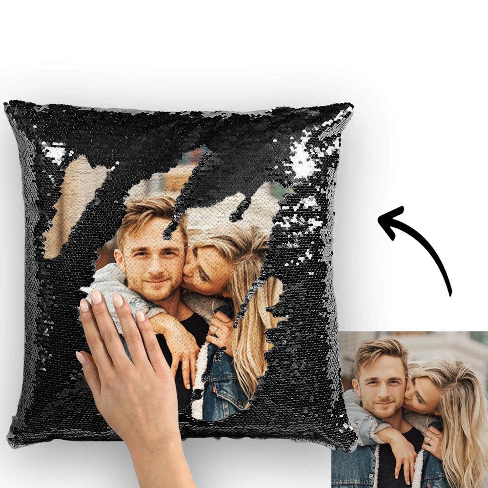 Magic Sequin Pillow - Customize with your photo