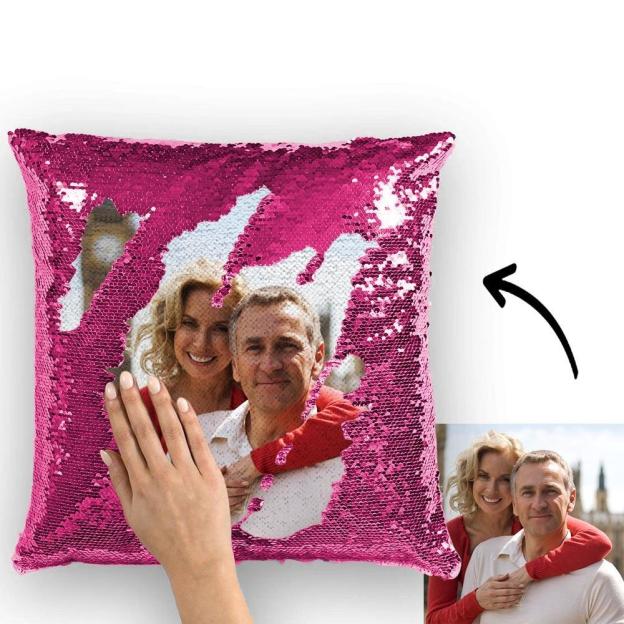Magic Sequin Pillow - Customize with your photo