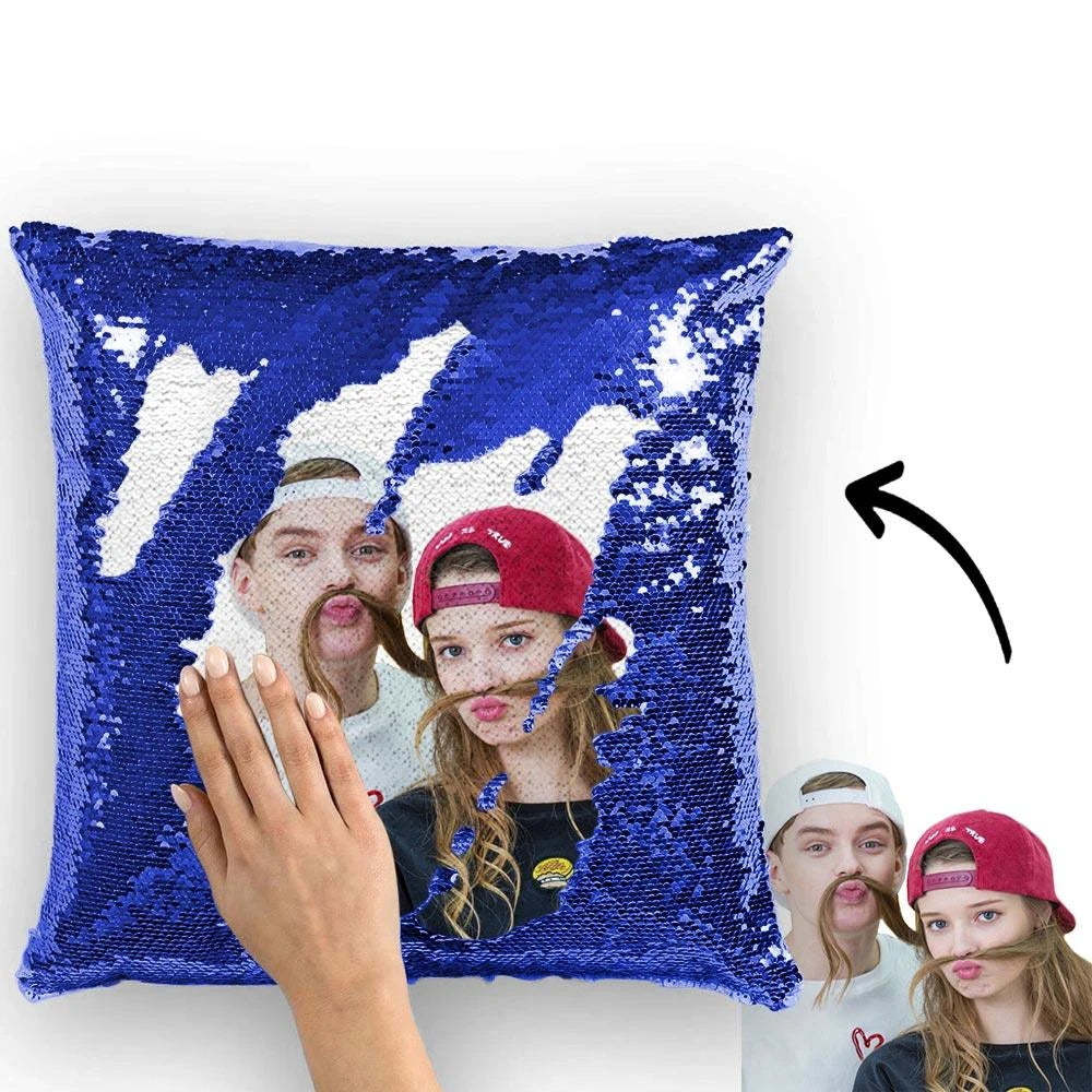 Magic Sequin Pillow - Customize with your photo