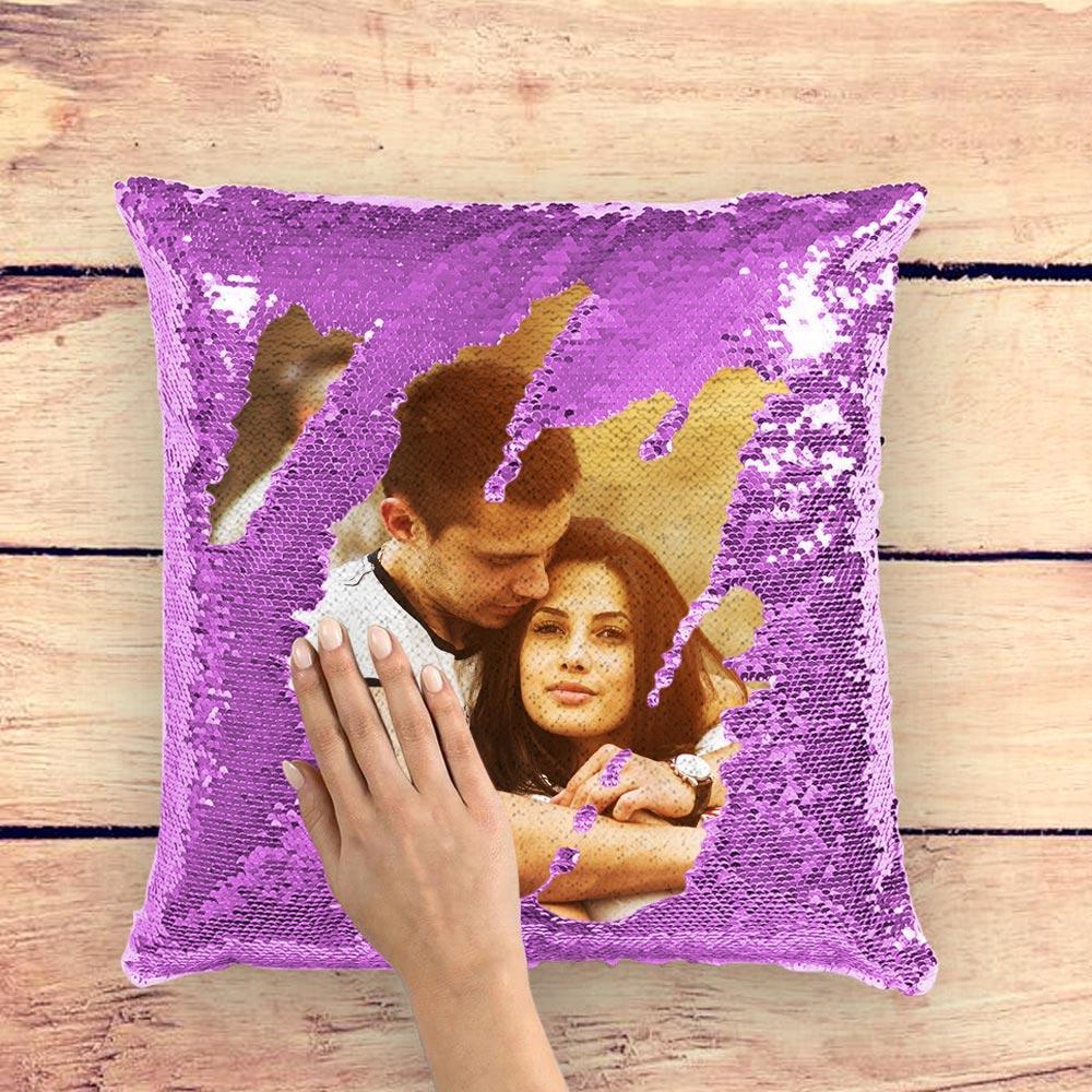 Magic Sequin Pillow - Customize with your photo
