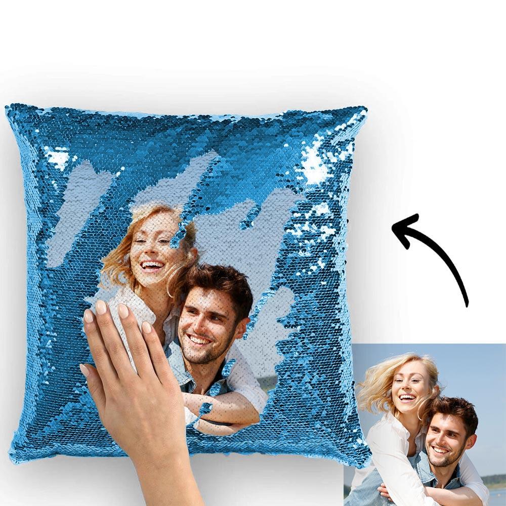 Magic Sequin Pillow - Customize with your photo