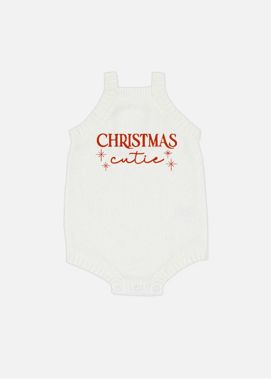 Classic Knitted Romper - Marshmallow