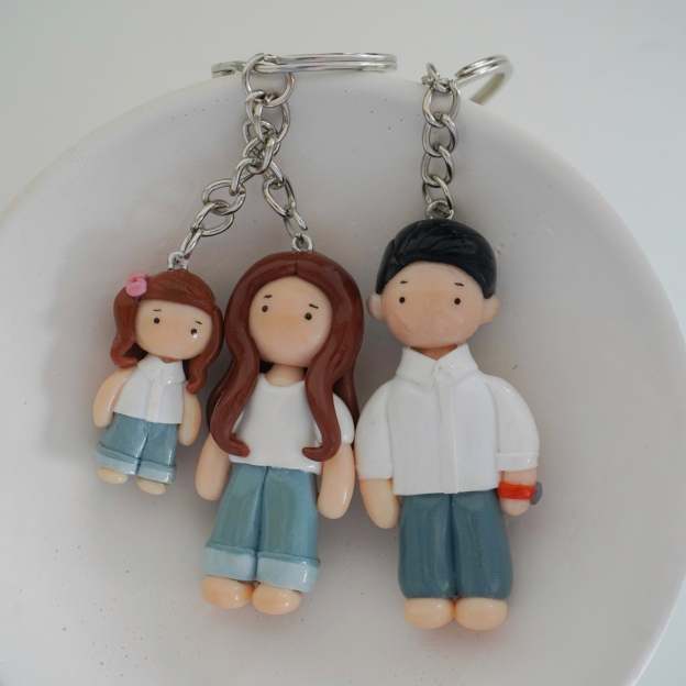 Personalized character keychain