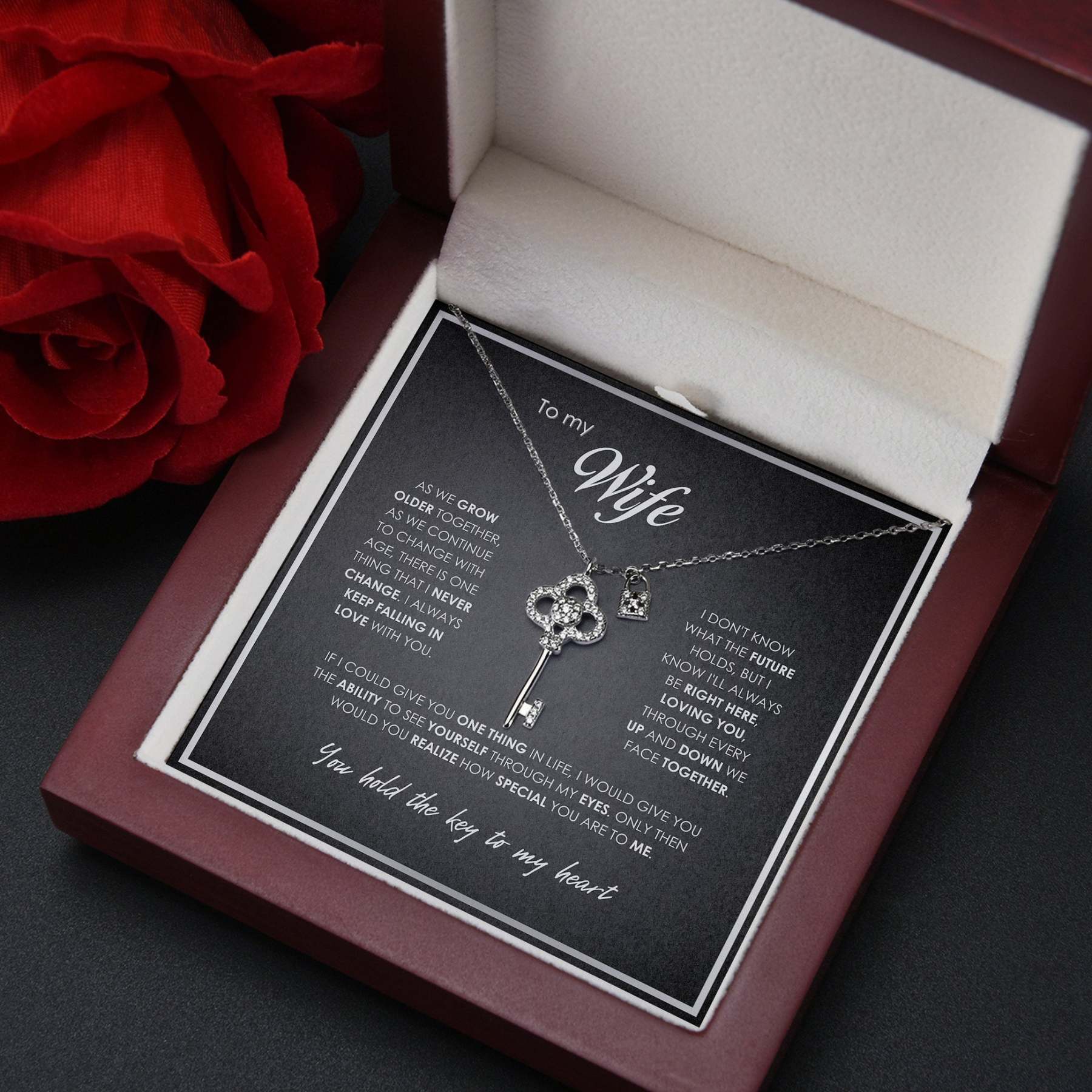 "The Key To My Heart" Necklace Gift Set