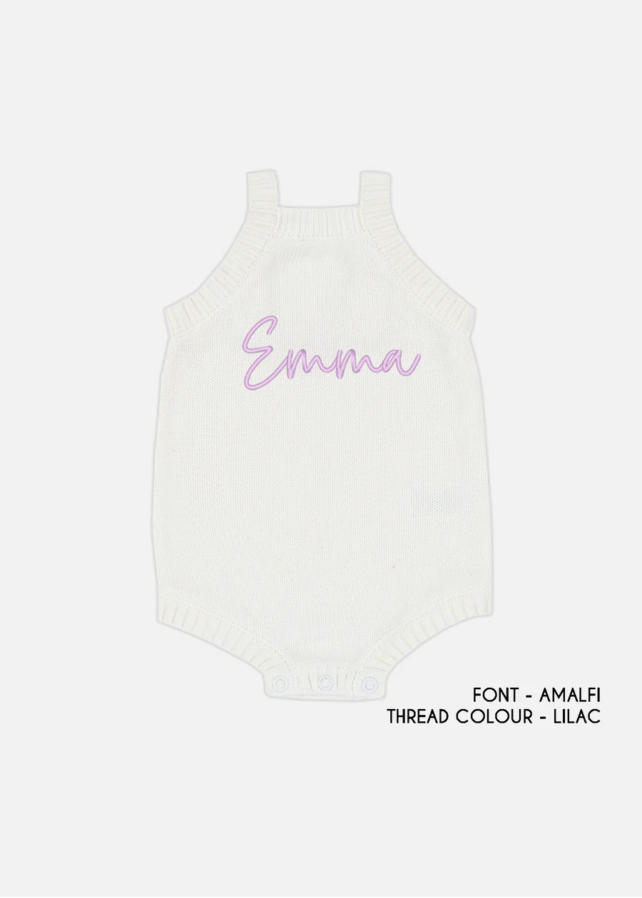 Classic Knitted Romper - Marshmallow