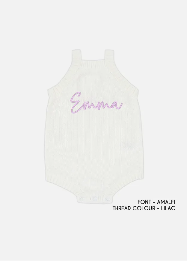 Classic Knitted Romper - Marshmallow