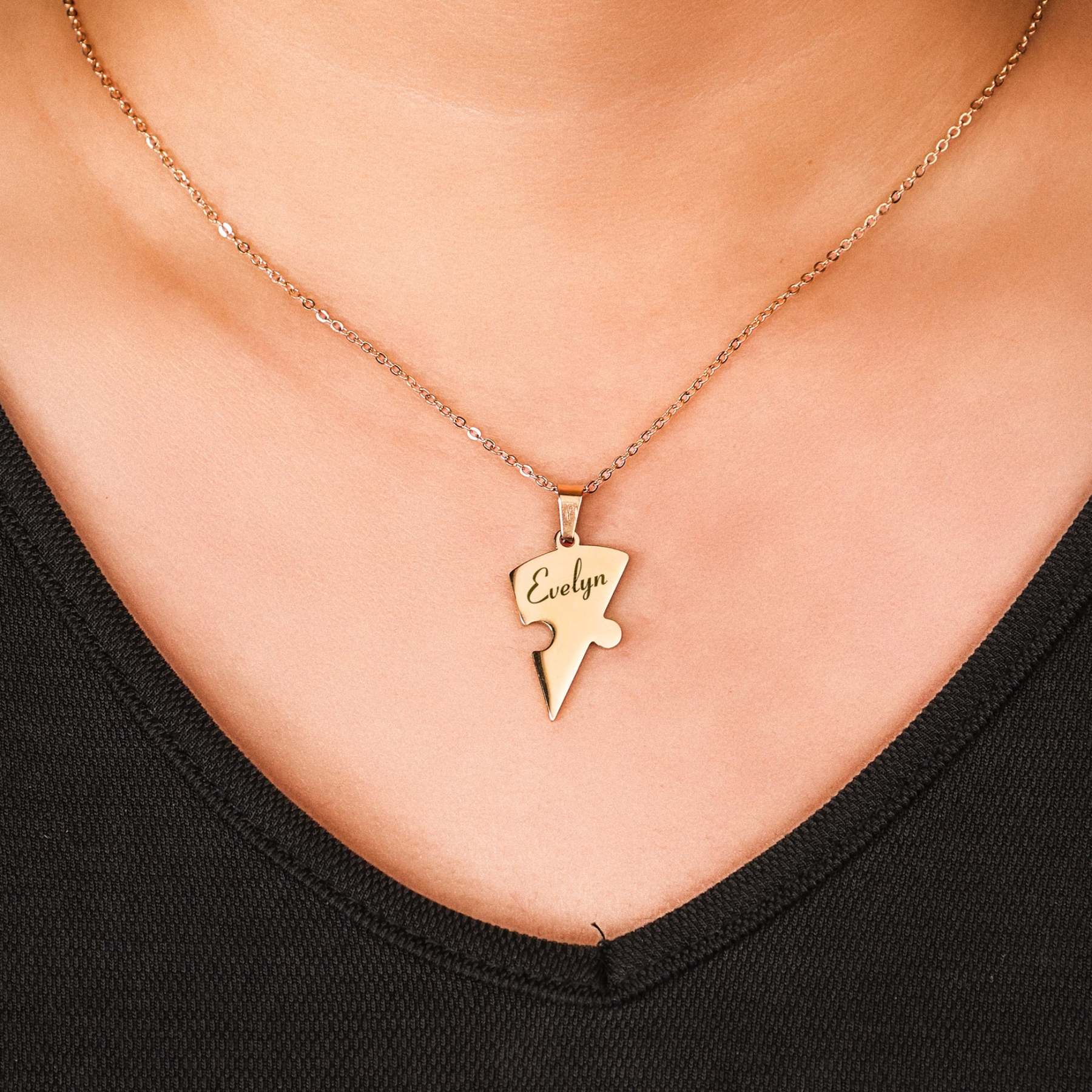 🧩Heart Shaped Puzzle Name Necklace