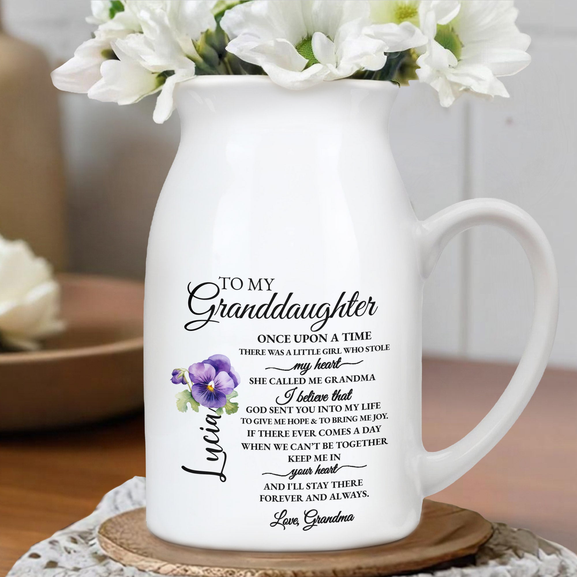 Personalized ceramic vase