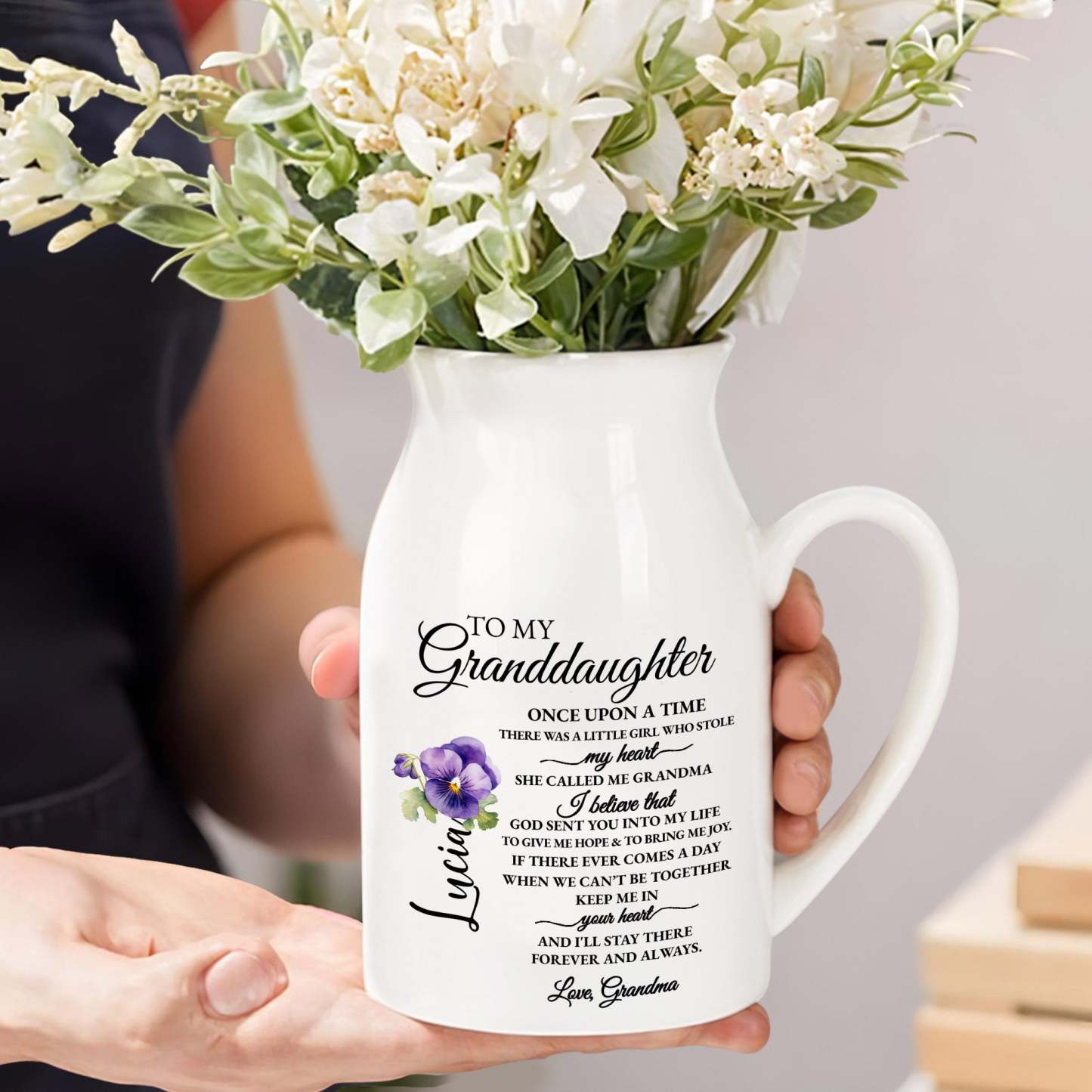 Personalized ceramic vase