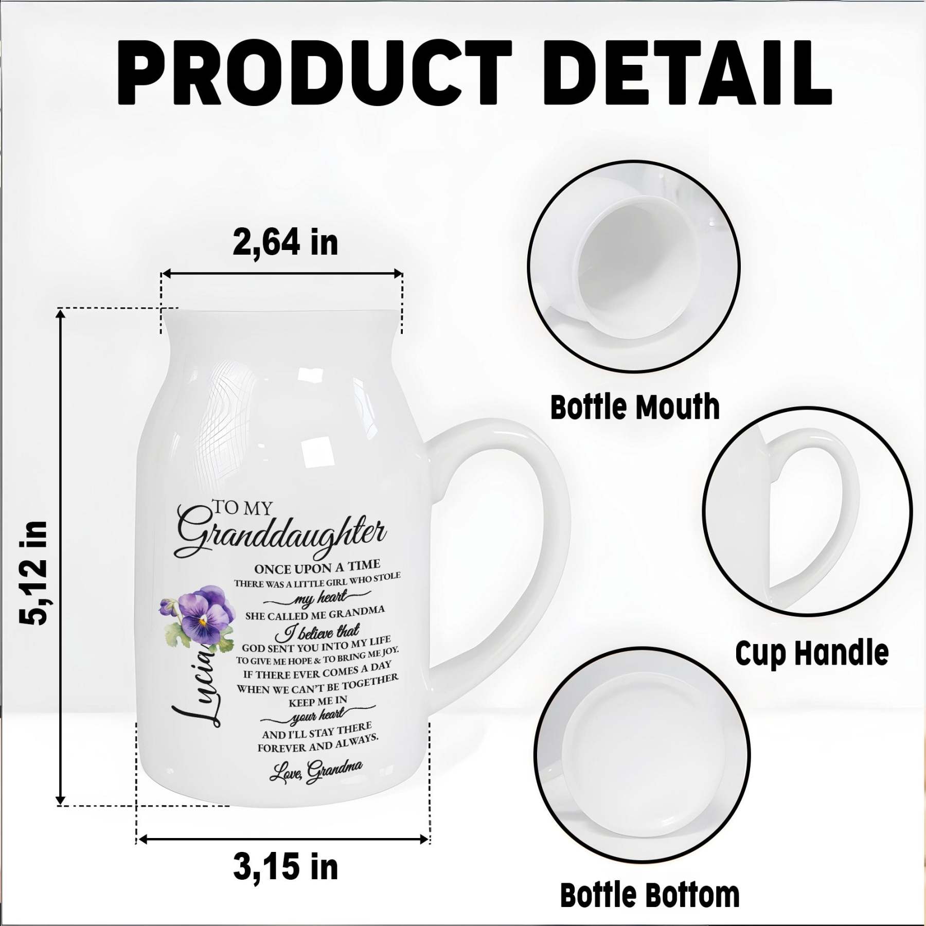 Personalized ceramic vase