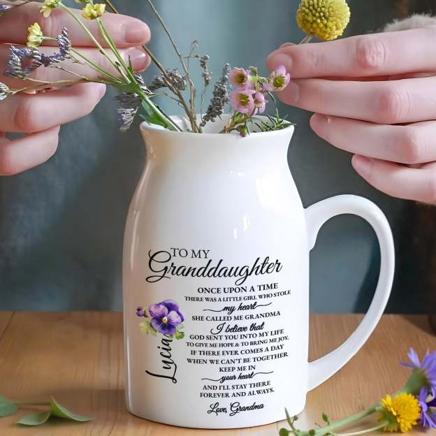 Personalized ceramic vase