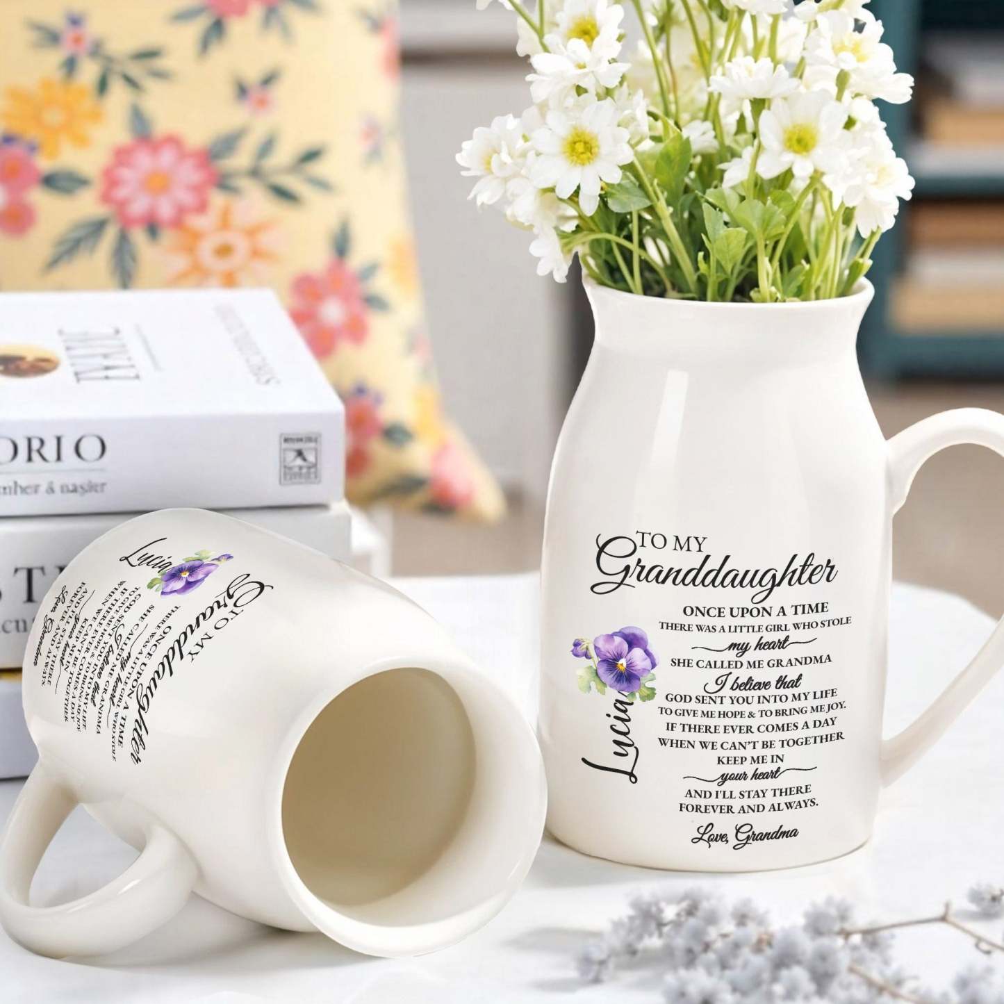 Personalized ceramic vase