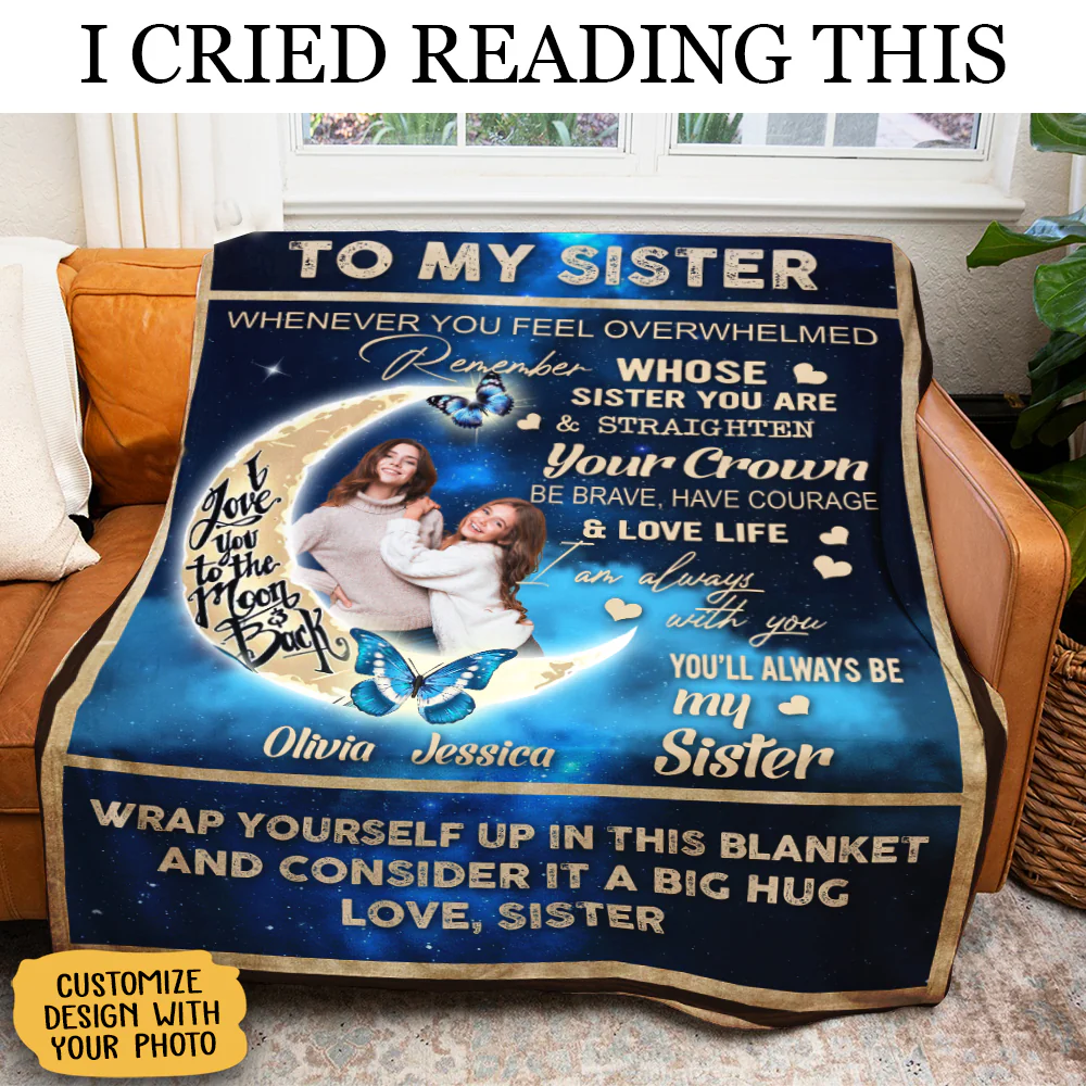Personalized blankets for sisters and besties