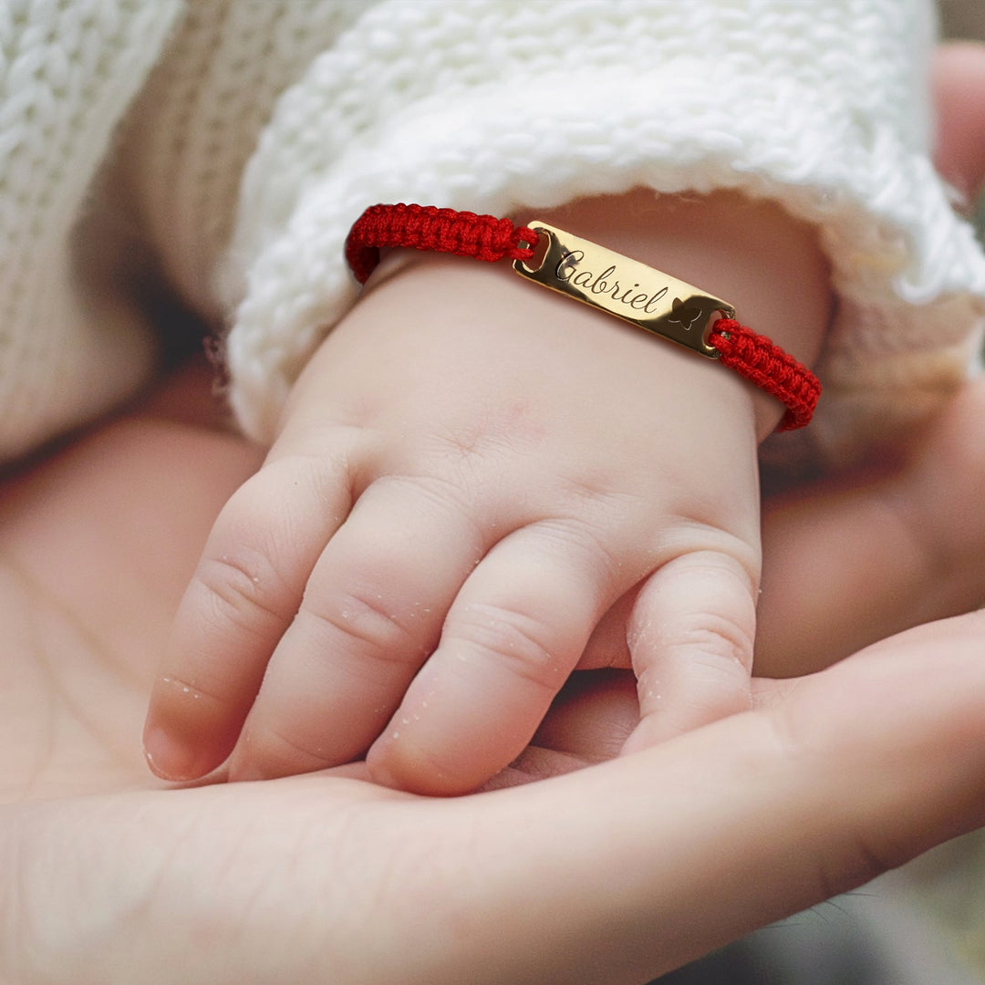 Personalized Hand-Woven Cord Children's Identity Bracelet