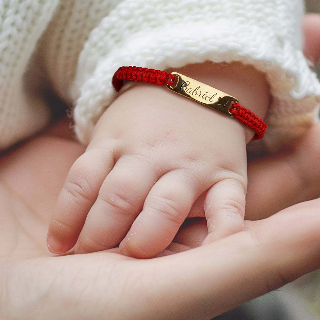 Personalized Hand-Woven Cord Children's Identity Bracelet