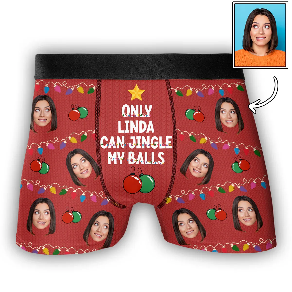 My Balls - Personalized Photo Men's Boxer Briefs