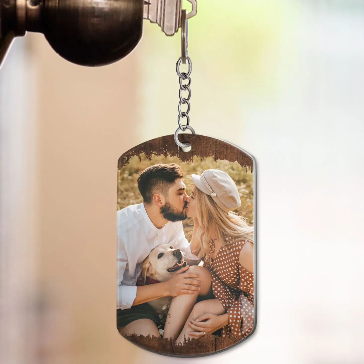 Custom Photo No One Else Will Tolerate Me - Gift For Couples - Personalized Aluminum Keychain