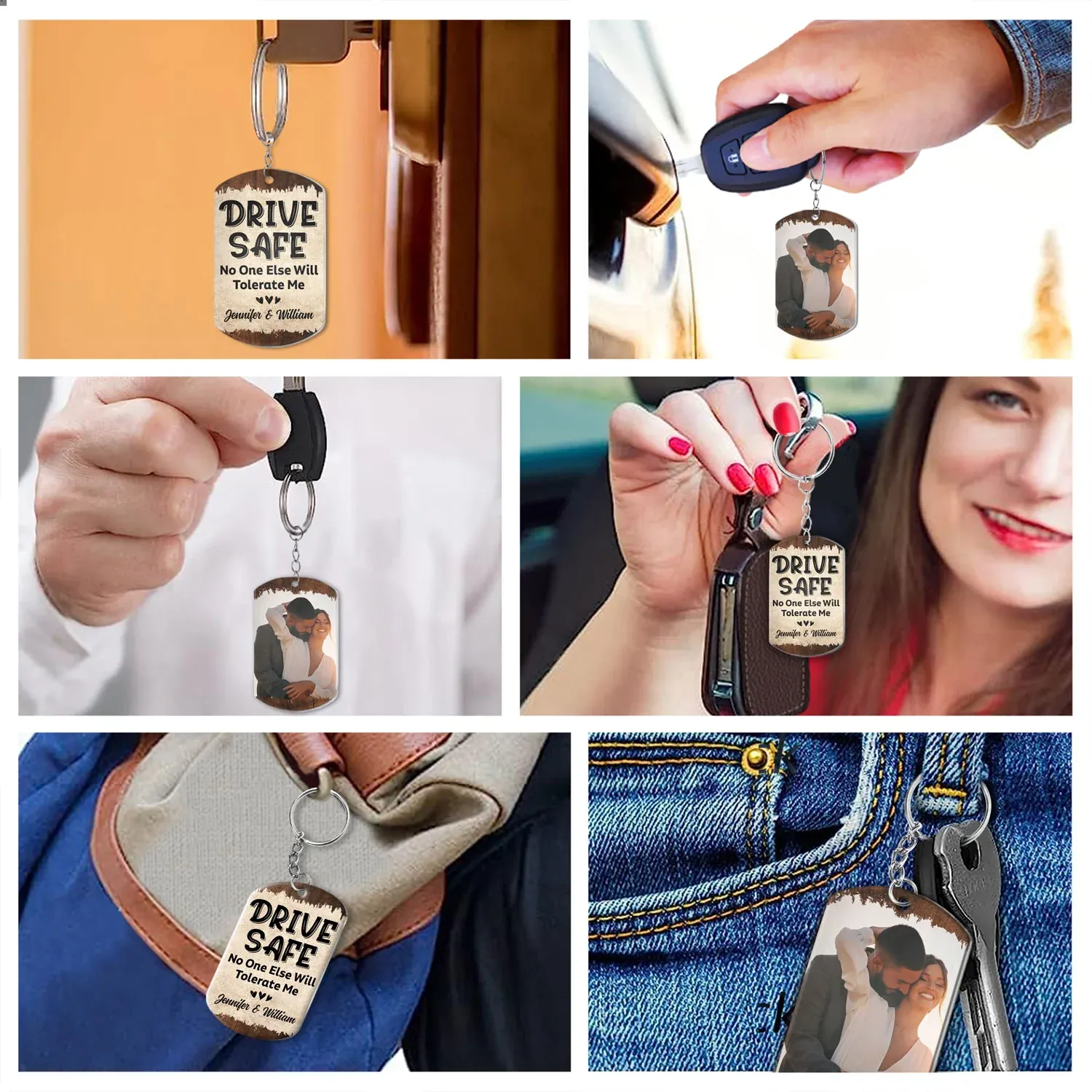 Custom Photo No One Else Will Tolerate Me - Gift For Couples - Personalized Aluminum Keychain