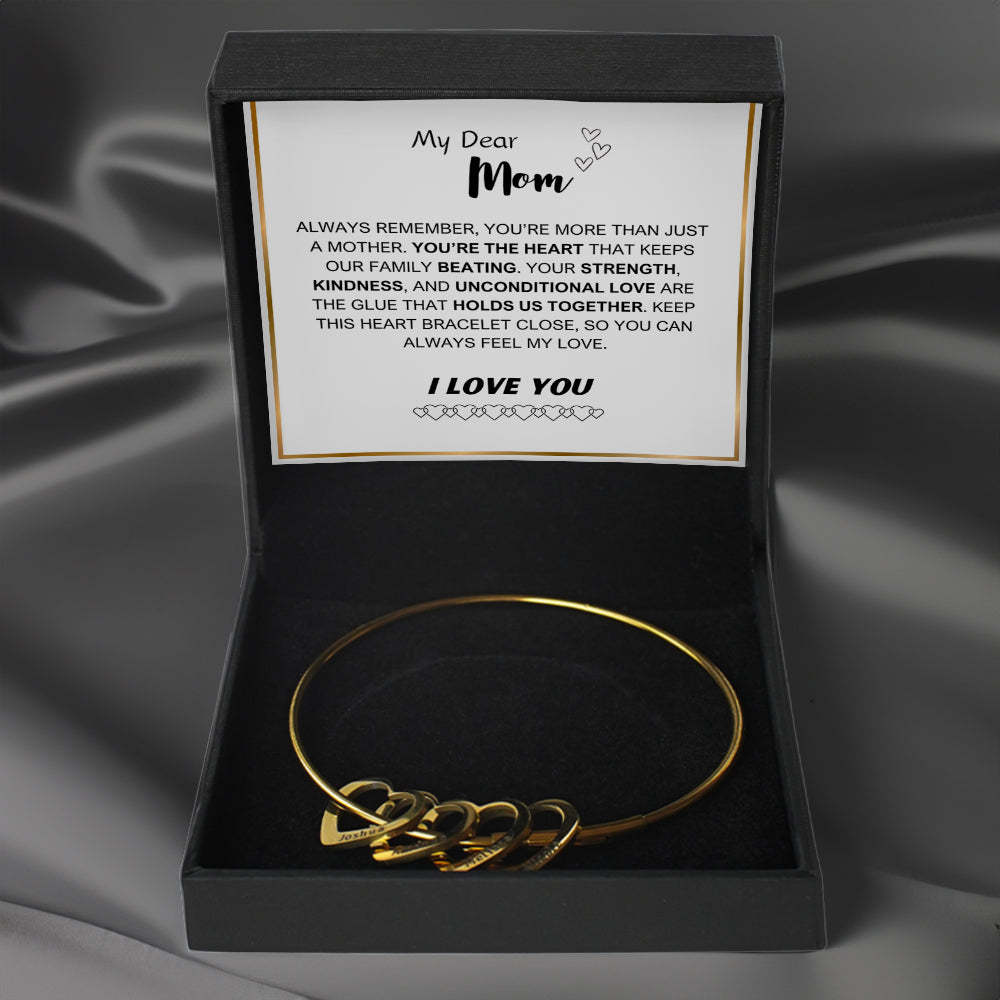 Family Love Bangle With Eternal Rose Gift Box