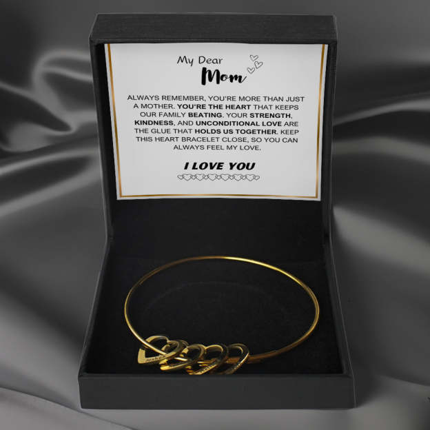 Family Love Bangle With Eternal Rose Gift Box