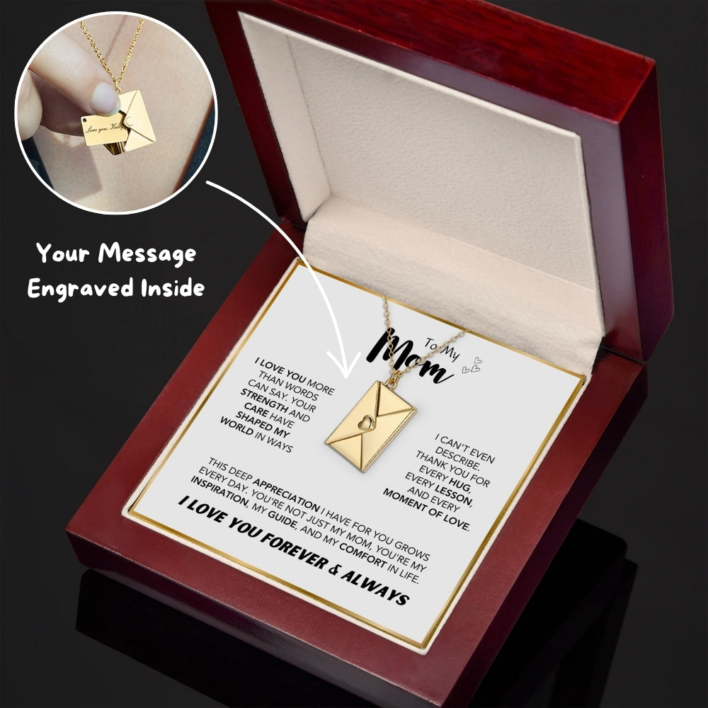 Mother's Love Letter Necklace LED Box Gift Set