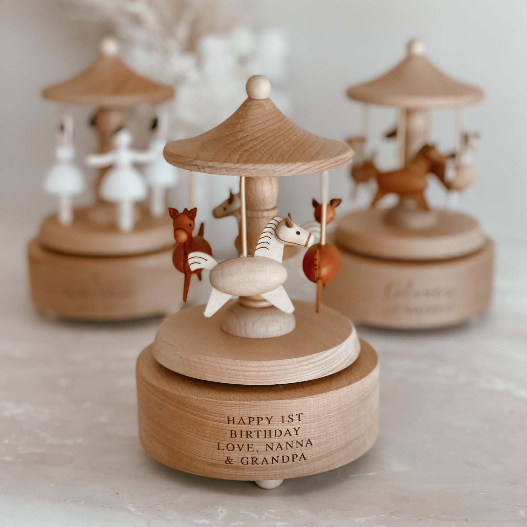 Wooden Musical Carousel
