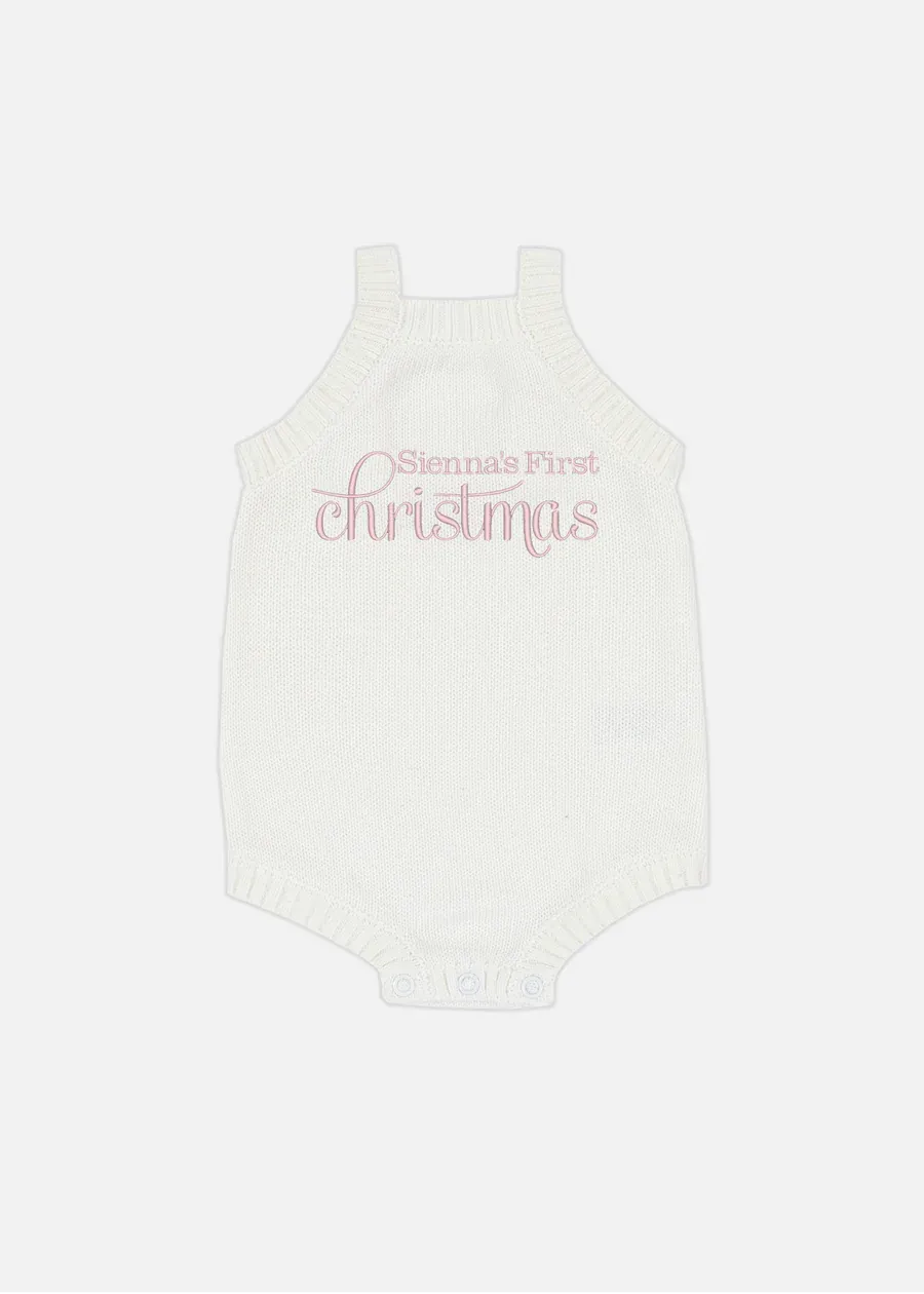 Classic Knitted Romper - Marshmallow