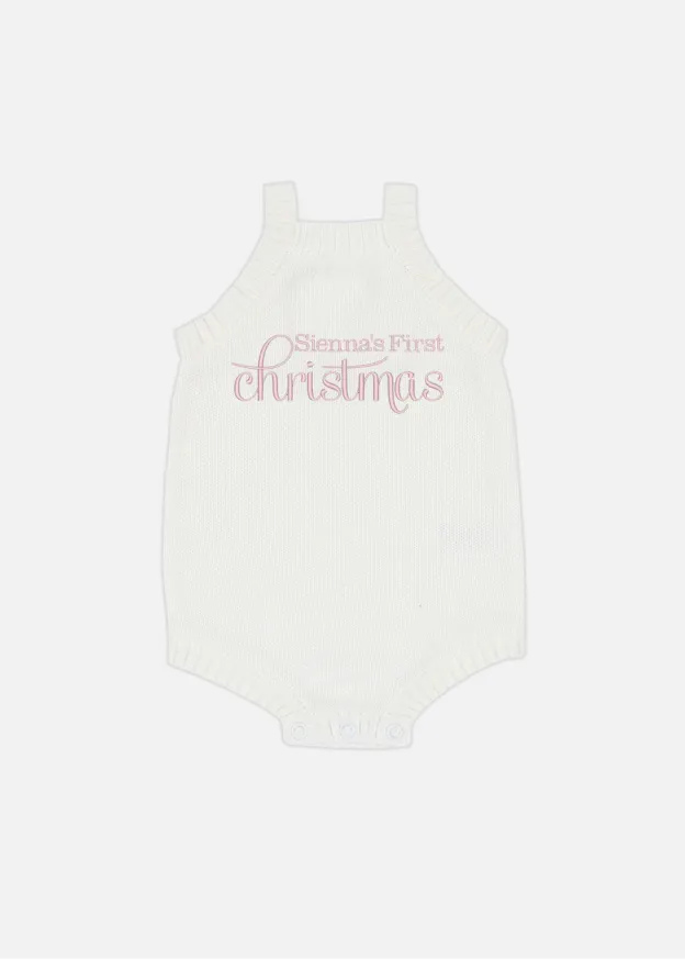 Classic Knitted Romper - Marshmallow