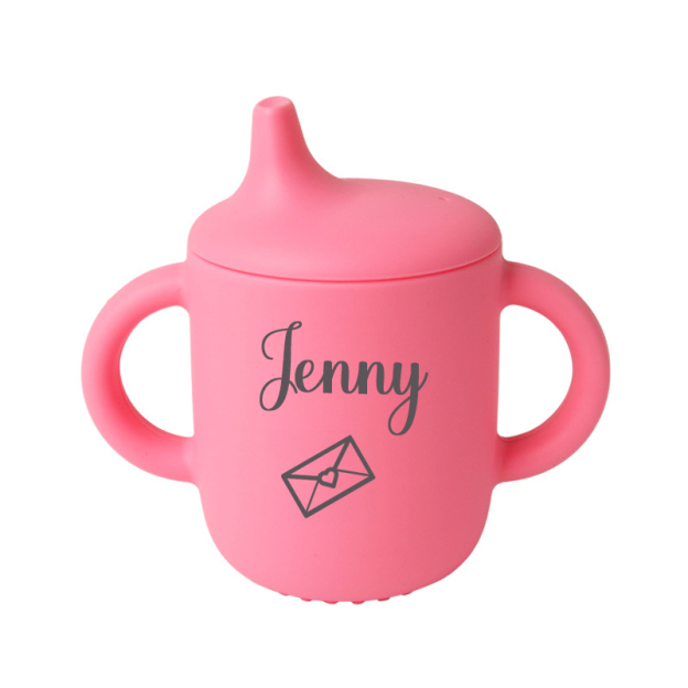 Personalized baby food grade silicone sippy cup